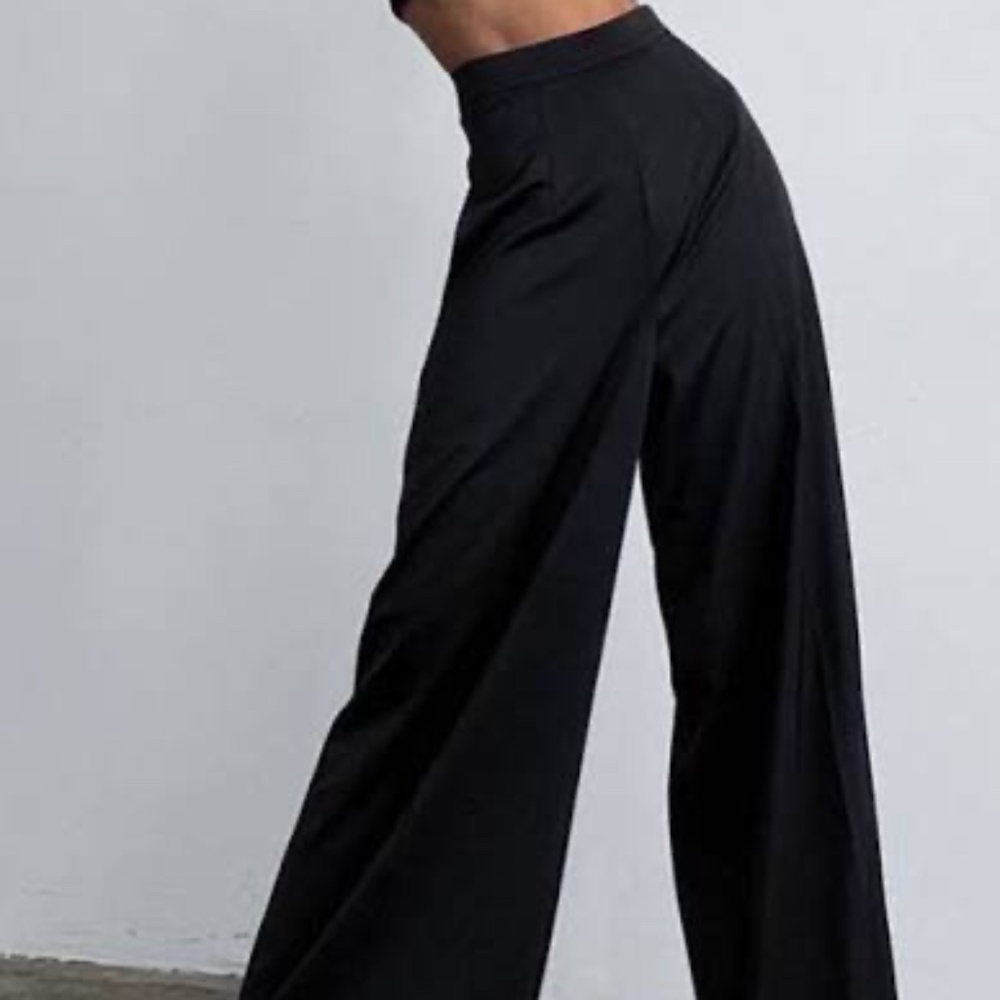 Commense Satin Wide Leg Dress Pants